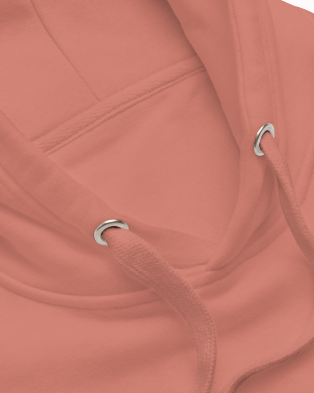 Close-up of a Dusty Rose hoodie showcasing its drawstrings and sturdy stitching, emphasizing the high-quality design. Perfect for fans of funny merchandise, bold humor, and witty sarcasm.